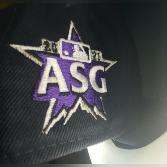 New Era - Men's Tampa Bay Rays Navy 2021 MLB All Star Game On Field - Fitted Hat - Picture 4 of 12